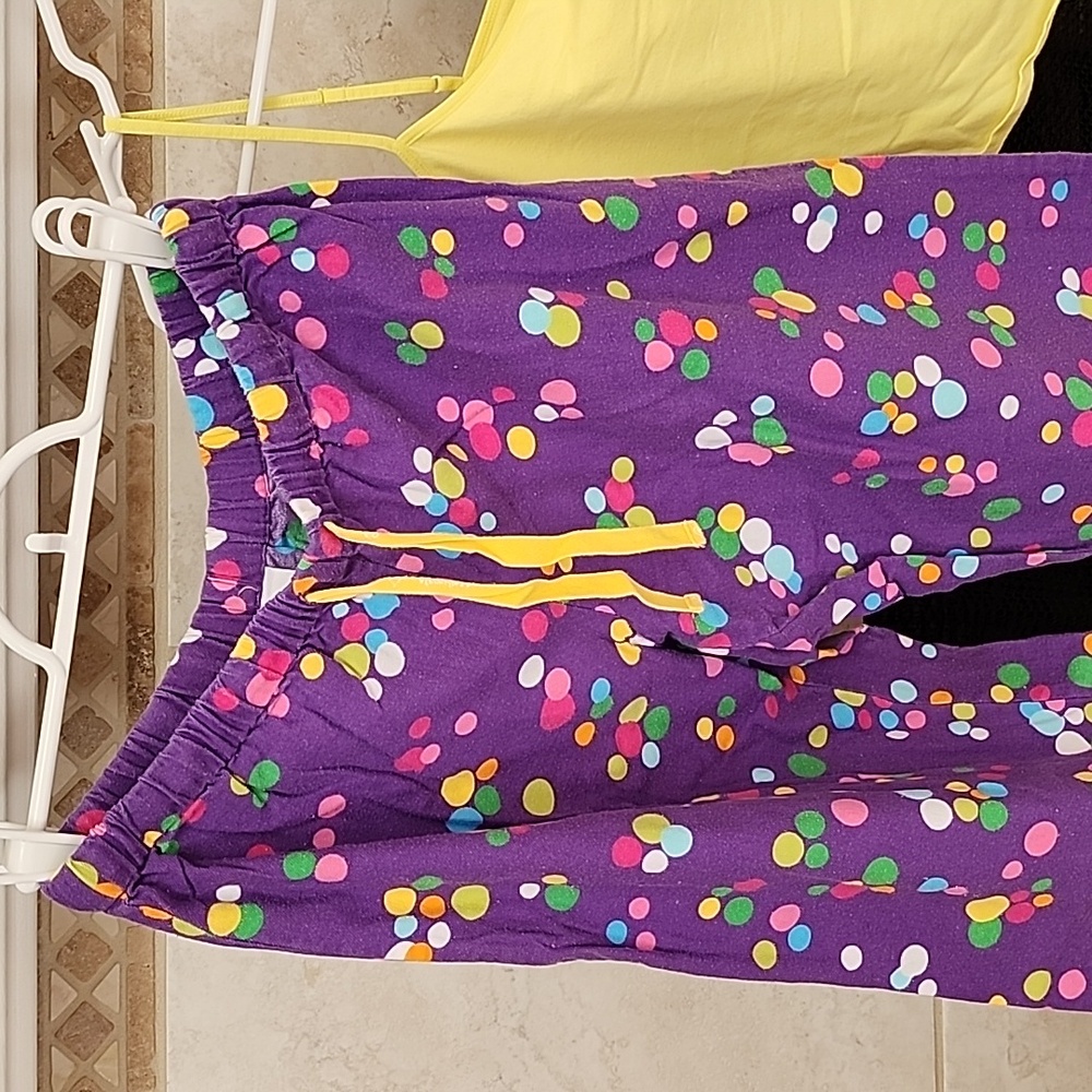 💜 VICTORIA'S SECRET Flannel Purple POLKA DOT Pajama Set 💜 - Picture 3 of 16